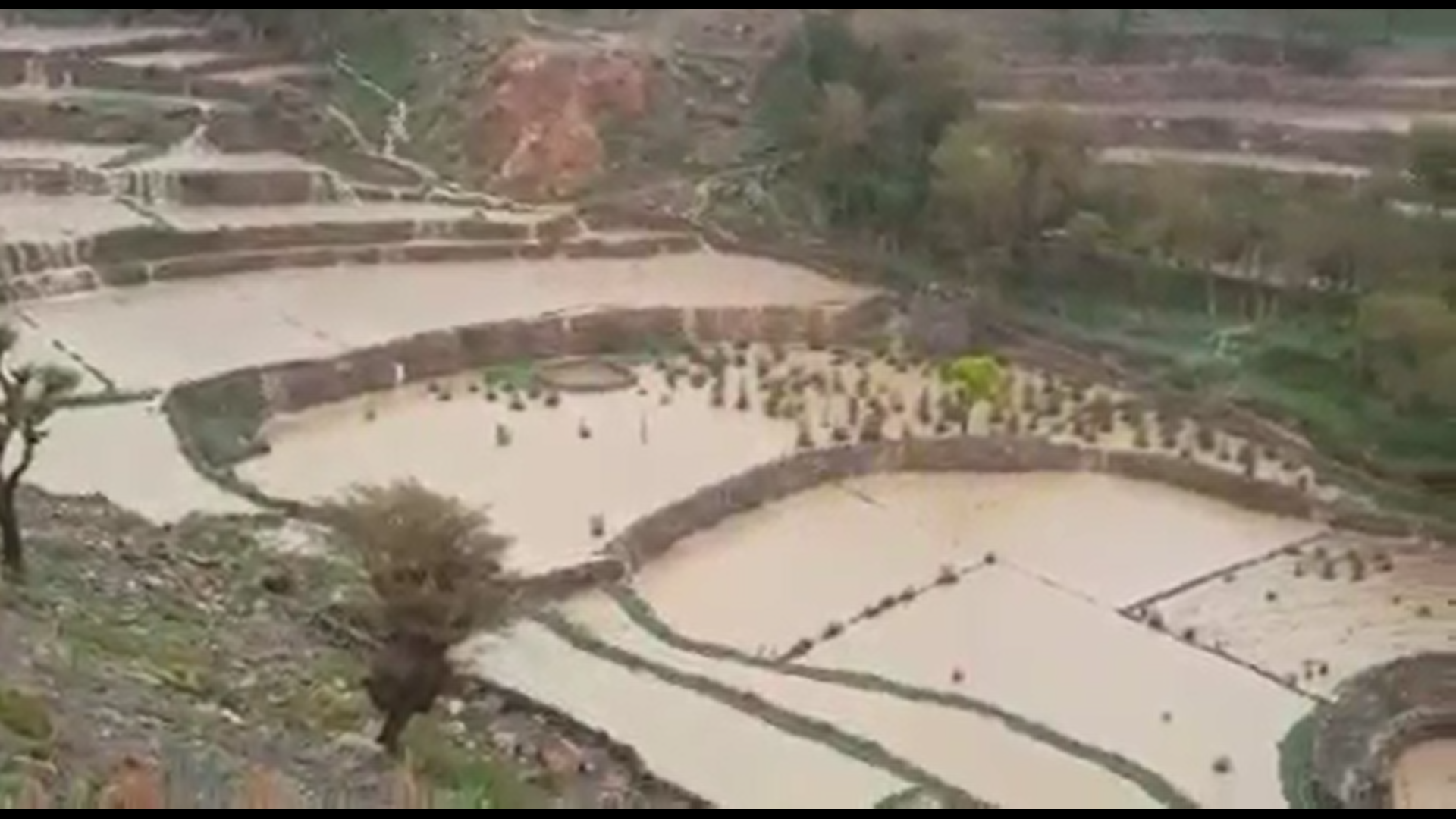 Rain in mountainous regions of Yemen